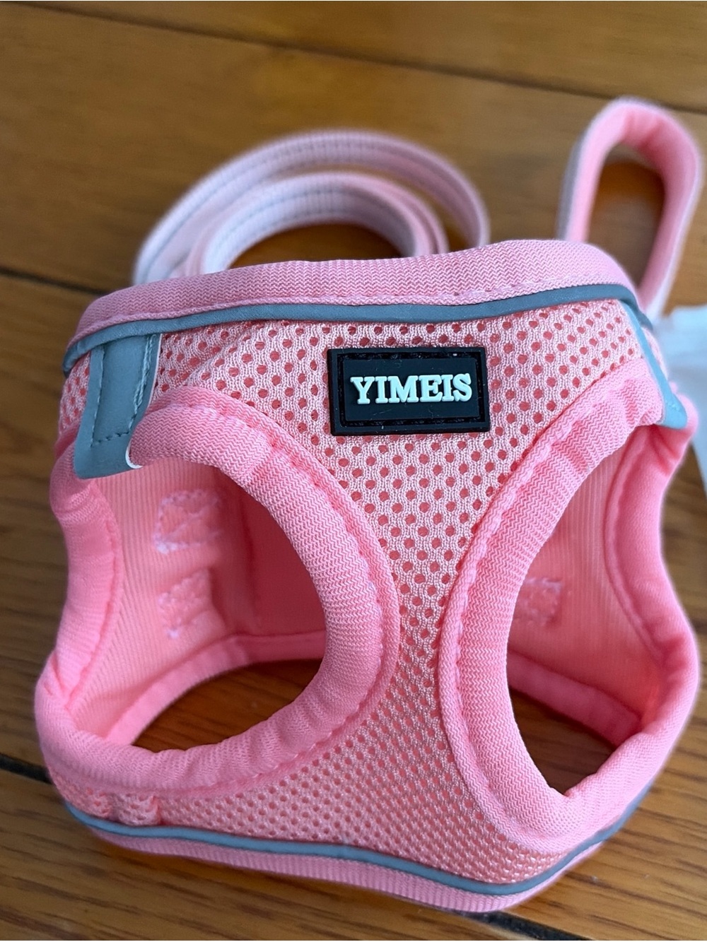 Pink Breathable Mesh Dog Harness with Matching Leash